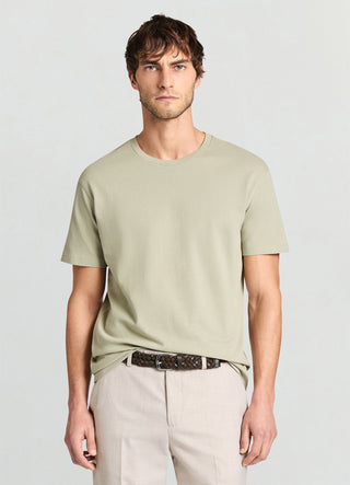 Plain colour T-shirt with textured fabric