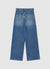 Jeans wide leg con fusciacca