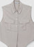 Linen-blend sleeveless shirt with knot