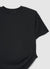 T-shirt with side ruching and asymmetric hem