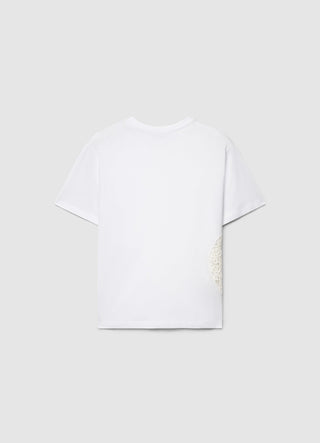 T-shirt con applicazione ricamata