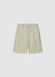 Striped bermuda shorts with cuffed hems - S