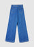 Jeans wide leg con cuciture in rilievo