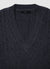 Cable-knit jumper with V-neck