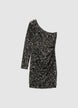 Ein-Schulter-Paillettenkleid - XS