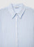 Camicia a righe con effetto crinkle