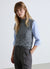 Knitted vest with a shiny openwork effect
