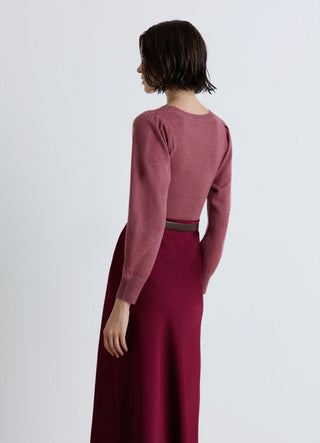 Cable-knit body with long sleeves
