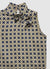 Top smanicato con collo alto e fiocco