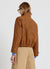 Jacke mit hohem Kragen aus Wildlederimitat