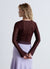 Long-sleeved lace T-shirt