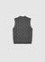 Knitted vest with a shiny openwork effect