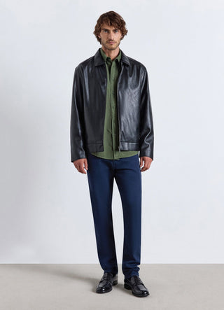 5-pocket trousers in plain drill fabric