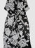 Vestito lungo a stampa floreale con scollo all'americana