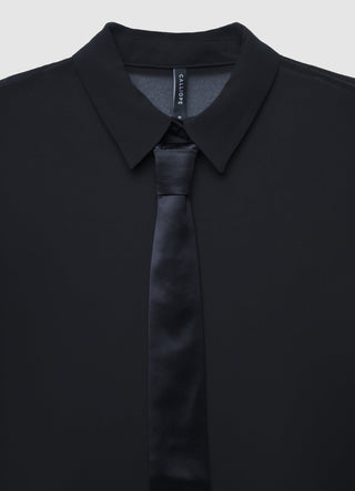 Camicia georgette con cravatta