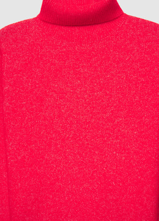 Pull col roulé uni