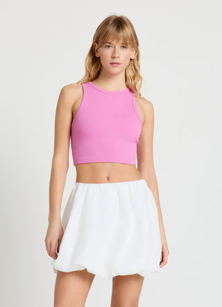 Ribbed crop tank top, rower style