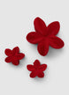Pack de 3 barrettes en forme de fleur avec effet velours - TU